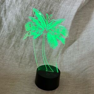 Color changing palm tree decoration